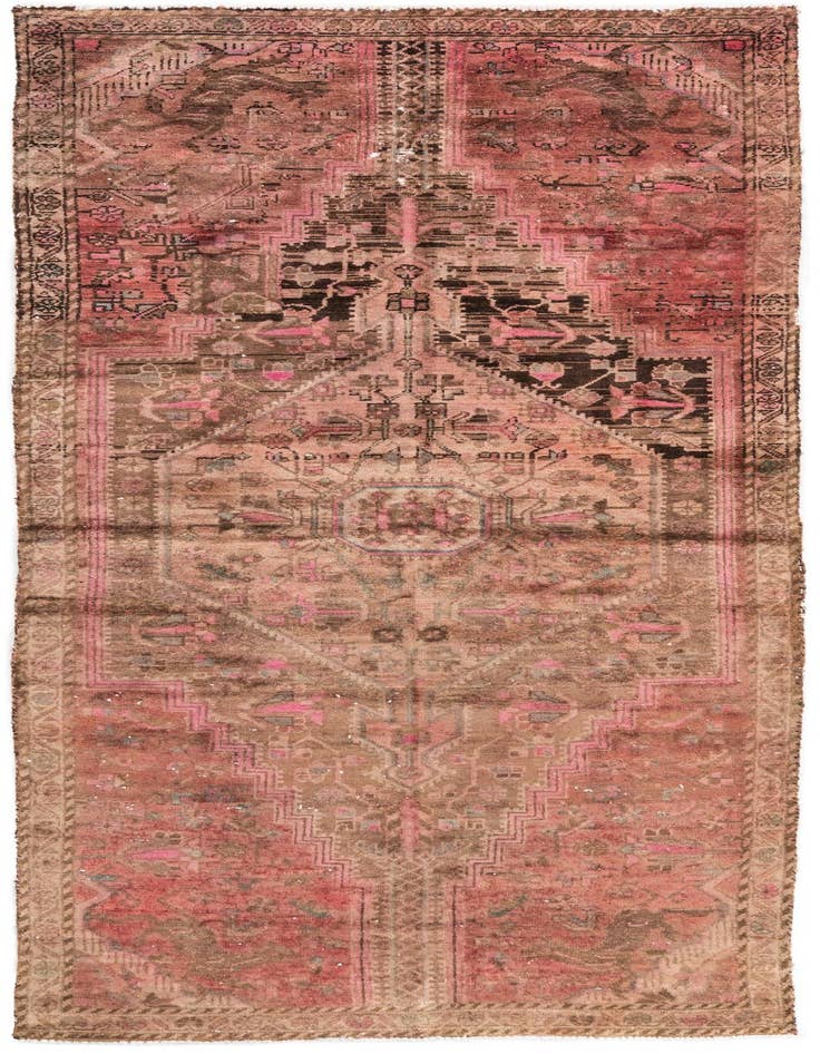 Detail image of 3' 10 x 8' 7 Hand Knotted Ultra Vintage Persian Wool Runner Rug