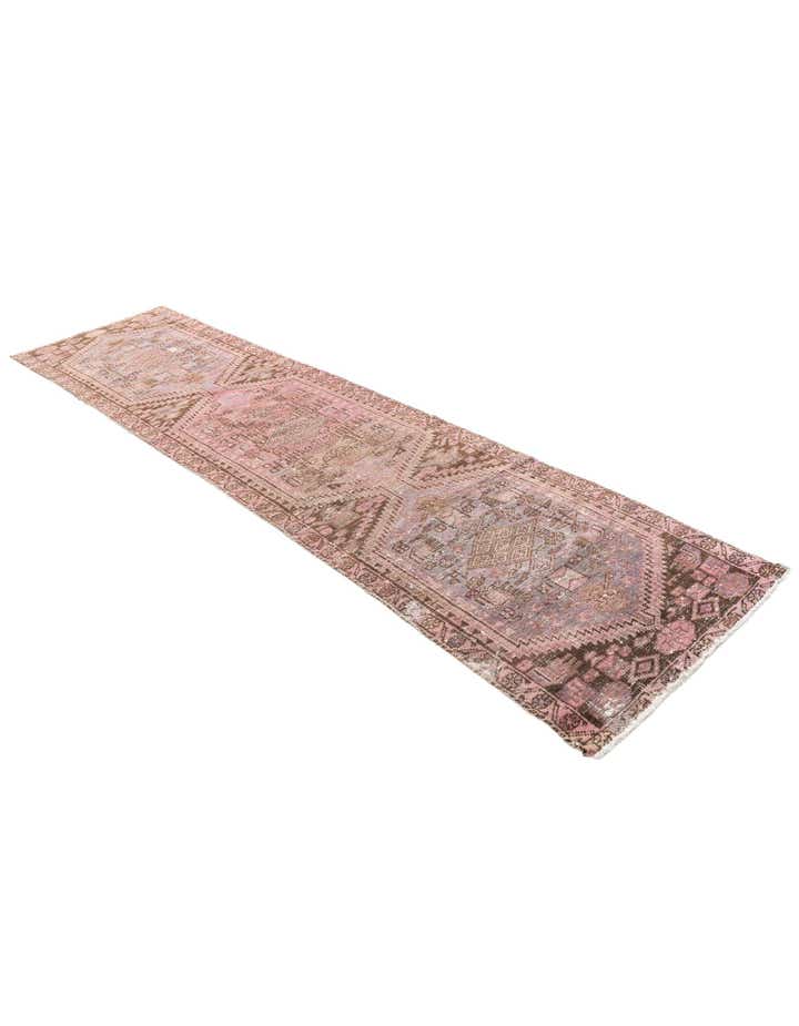 2' 5 x 9' 4 Hand Knotted Ultra Vintage Persian Wool Runner Rug