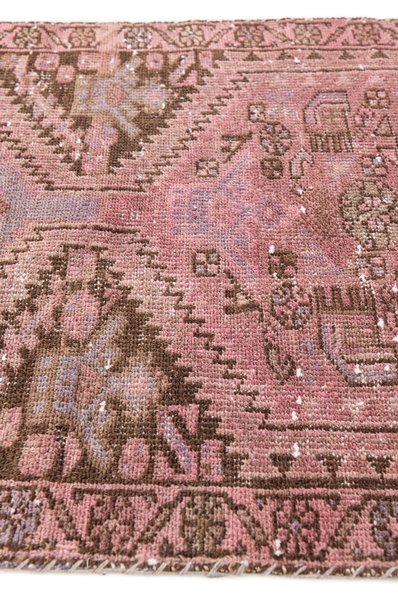 2' 5 x 9' 4 Hand Knotted Ultra Vintage Persian Wool Runner Rug