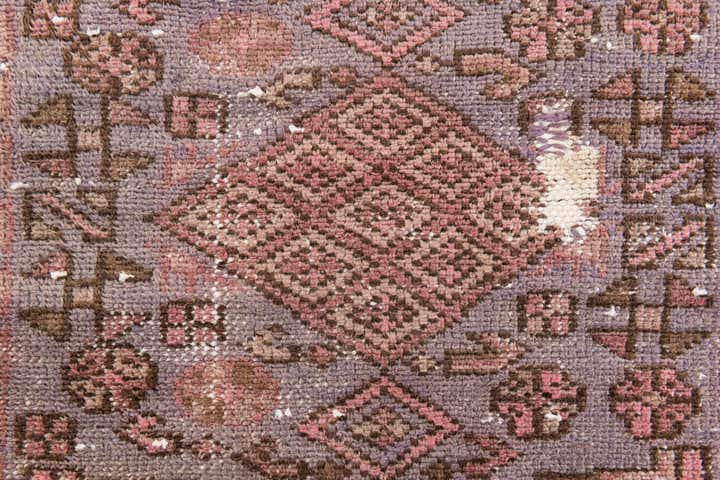 2' 5 x 9' 4 Hand Knotted Ultra Vintage Persian Wool Runner Rug