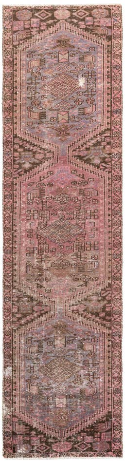 Detail image of 2' 5 x 9' 4 Hand Knotted Ultra Vintage Persian Wool Runner Rug