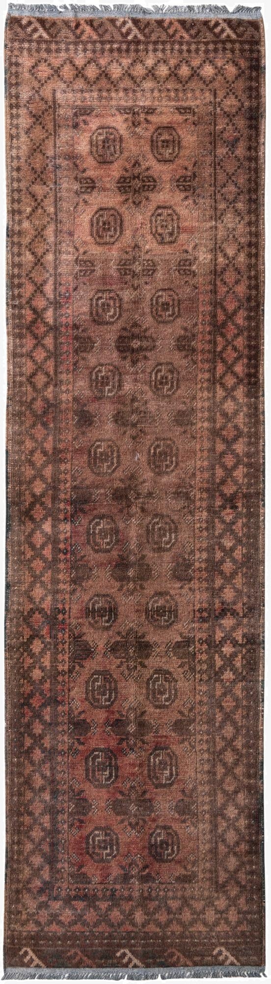 2' 7 x 9' 3  Hand Knotted Ultra Vintage Persian Wool Runner Rug