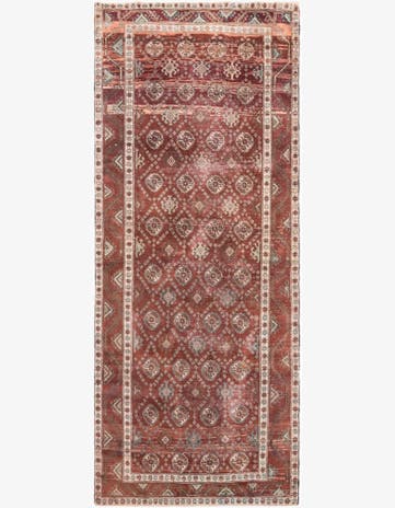 3' 10 x 9' 7 Hand Knotted Ultra Vintage Persian Wool Runner Rug