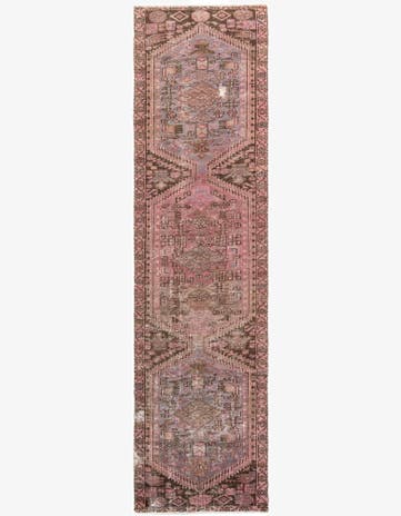2' 5 x 9' 4 Hand Knotted Ultra Vintage Persian Wool Runner Rug