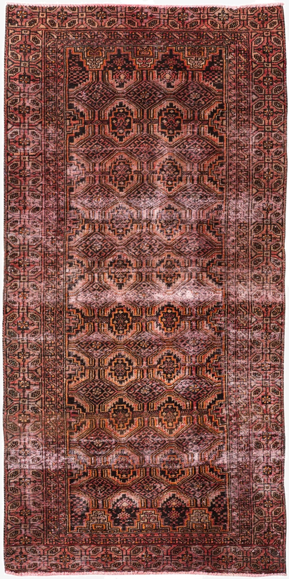 Primary image 3' x 6'  Hand Knotted Ultra Vintage Persian Wool Runner Rug