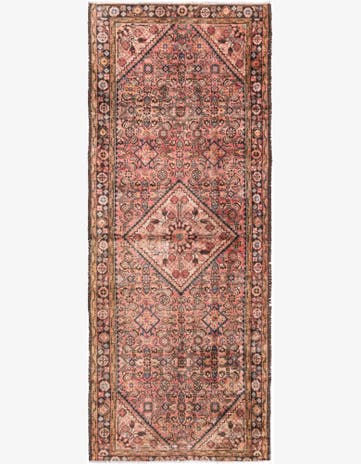 3' 8 x 9' 3 Hand Knotted Ultra Vintage Persian Wool Runner Rug