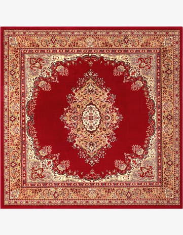 Burgundy Amaya Square Rug