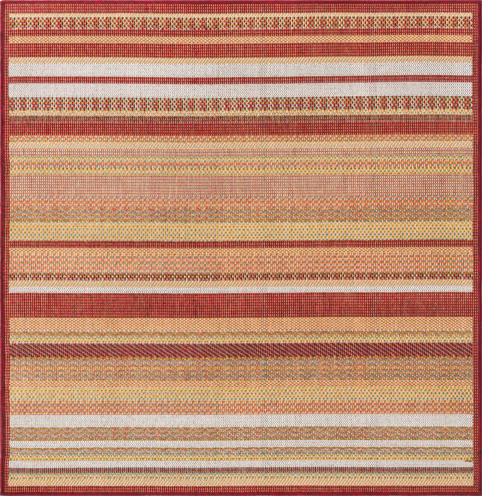5' 3 x 5' 3 Easy-Clean Baja Indoor / Outdoor Square Rug