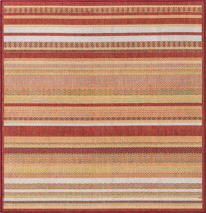 5' 3 x 5' 3 Easy-Clean Baja Indoor / Outdoor Square Rug