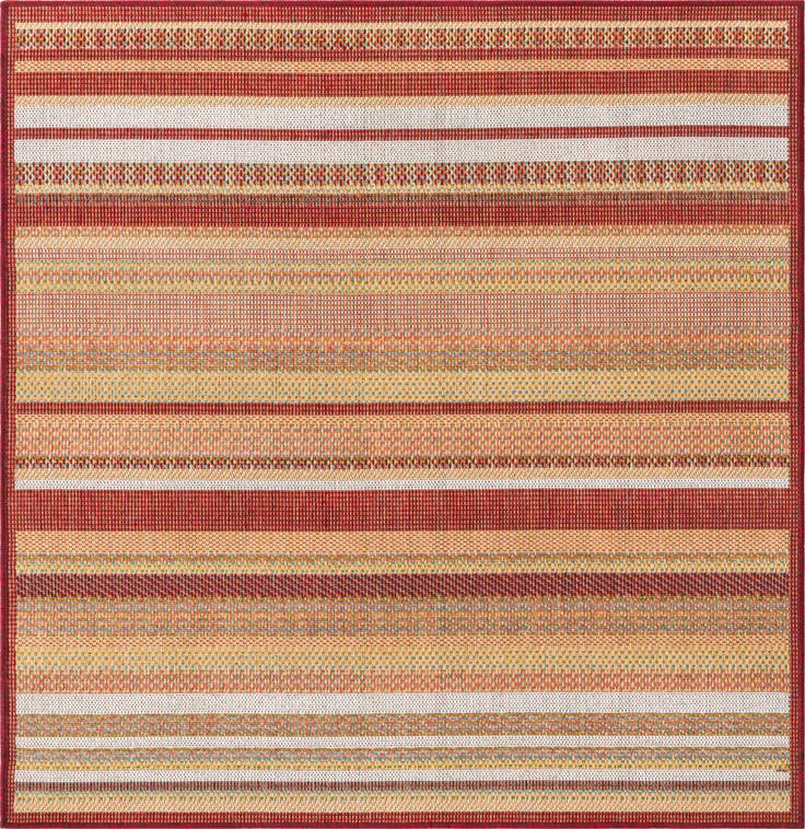 Detail image of 5' 3 x 5' 3 Easy-Clean Baja Indoor / Outdoor Square Rug