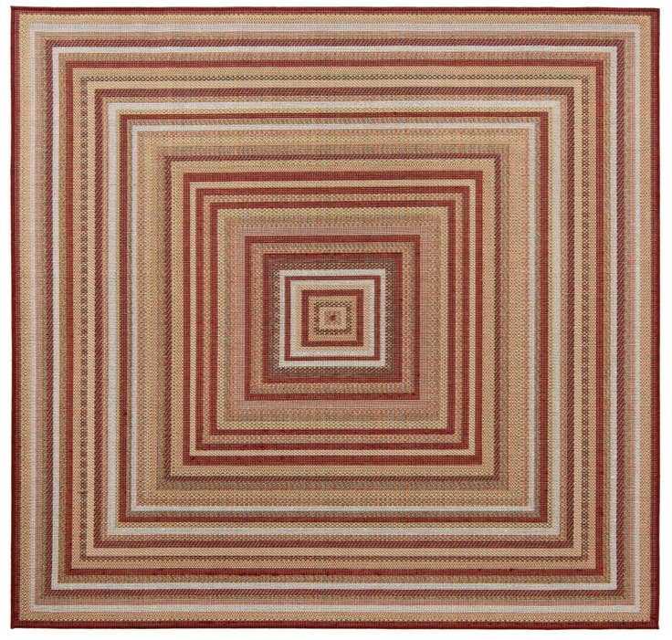Detail image of 7' 10 x 7' 10 Easy-Clean Baja Indoor / Outdoor Square Rug