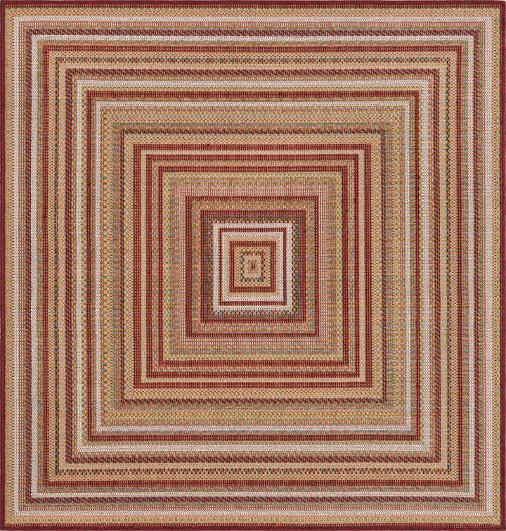 5' 3 x 5' 3 Easy-Clean Baja Indoor / Outdoor Square Rug