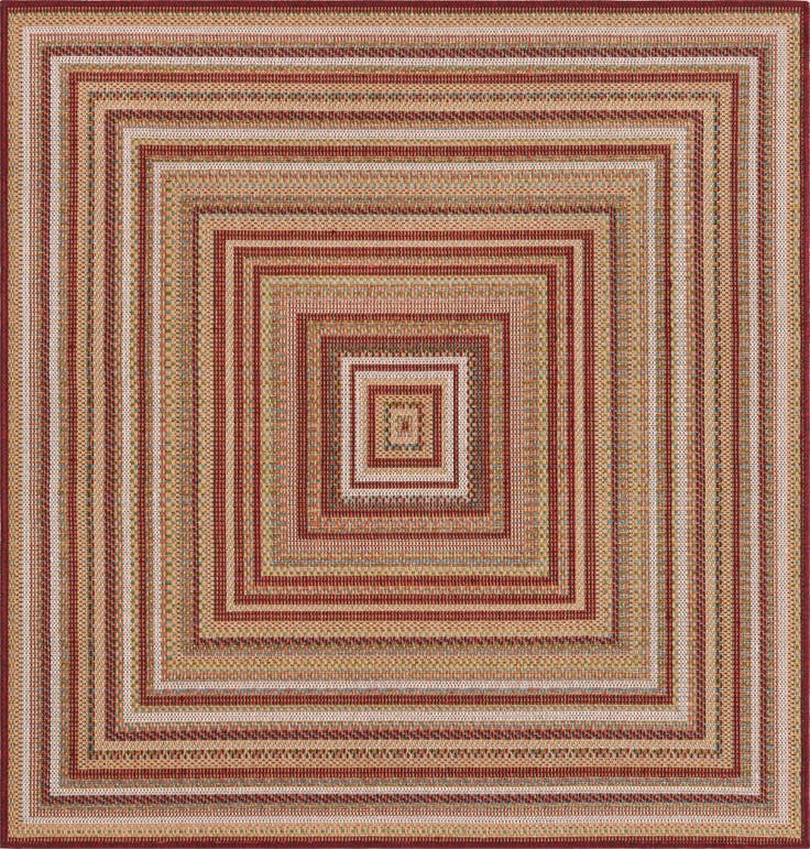 Detail image of 5' 3 x 5' 3 Easy-Clean Baja Indoor / Outdoor Square Rug