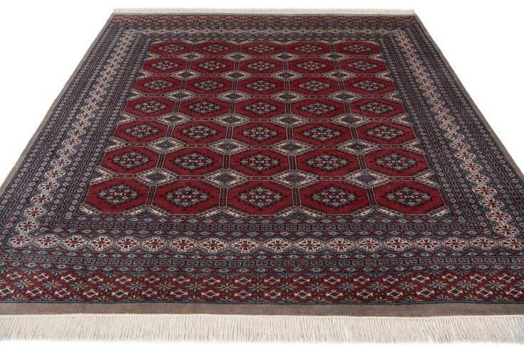 Detail image of 8' 4 x 8' 5 Hand Knotted Bokhara Oriental Wool Square Rug