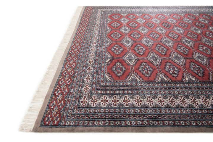 8' 4 x 8' 5 Hand Knotted Bokhara Oriental Wool Square Rug