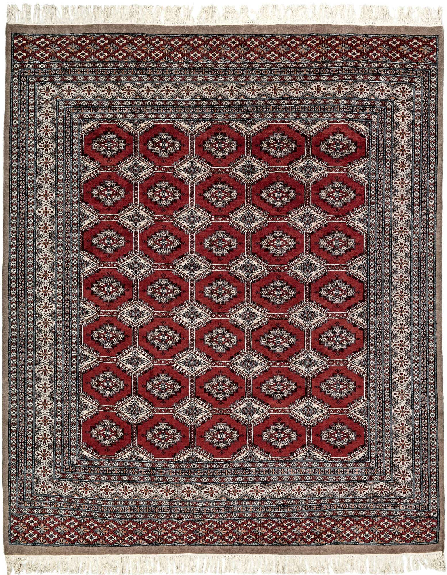 8' 4 x 8' 5 Hand Knotted Bokhara Oriental Wool Square Rug