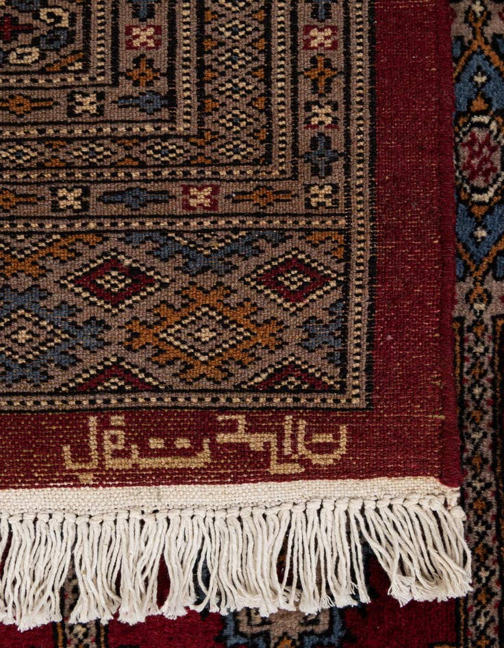 Detail image of 6' x 6' 2  Hand Knotted Bokhara Oriental Wool Square Rug