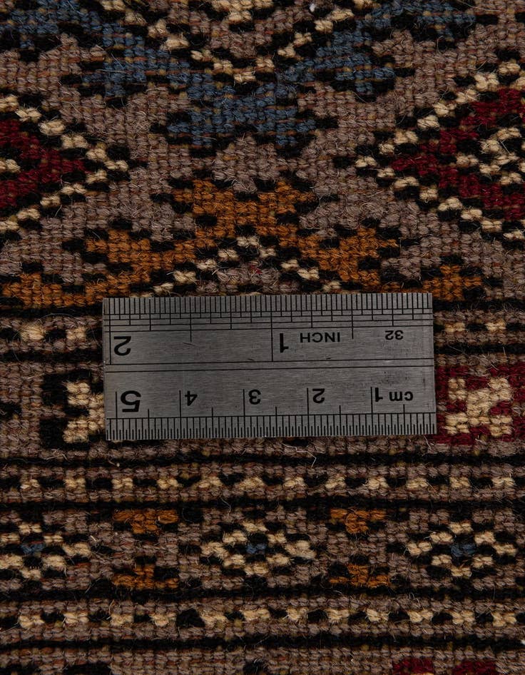 Detail image of 6' x 6' 2  Hand Knotted Bokhara Oriental Wool Square Rug