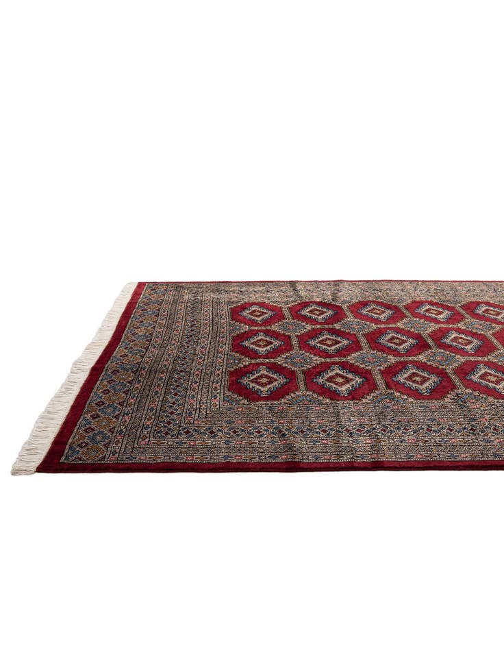 Detail image of 6' x 6' 2  Hand Knotted Bokhara Oriental Wool Square Rug