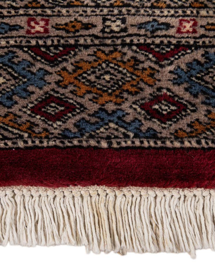Detail image of 6' x 6' 2  Hand Knotted Bokhara Oriental Wool Square Rug