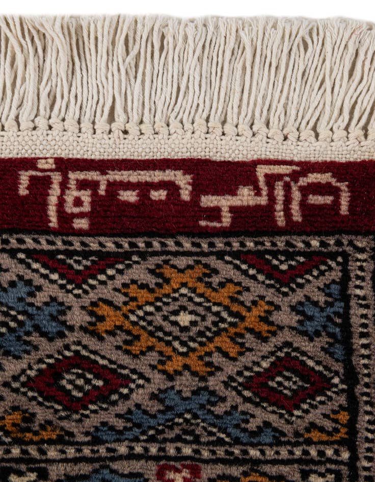 Detail image of 6' x 6' 2  Hand Knotted Bokhara Oriental Wool Square Rug