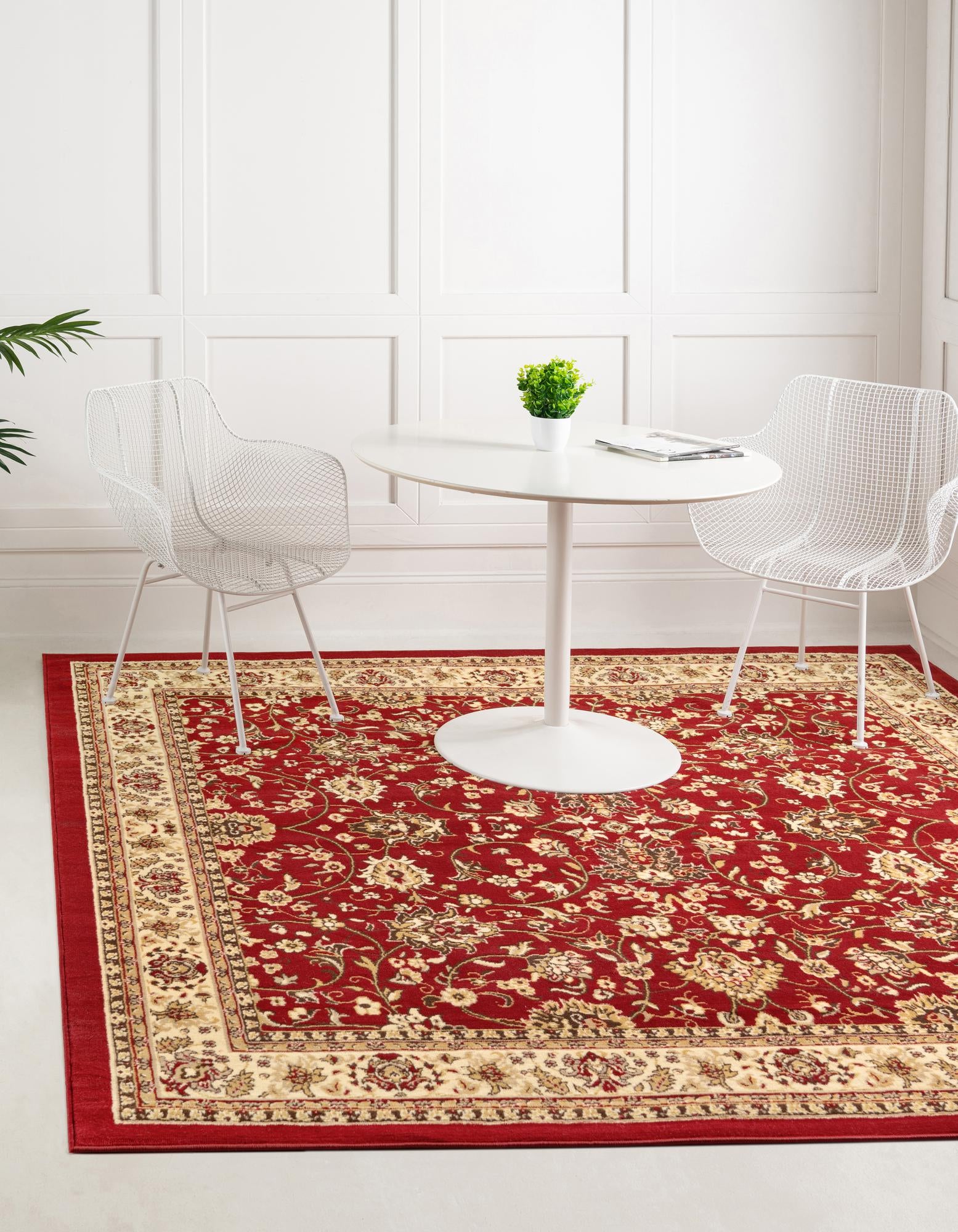 7' 10 x 7' 10 Kashan Design Square Rug