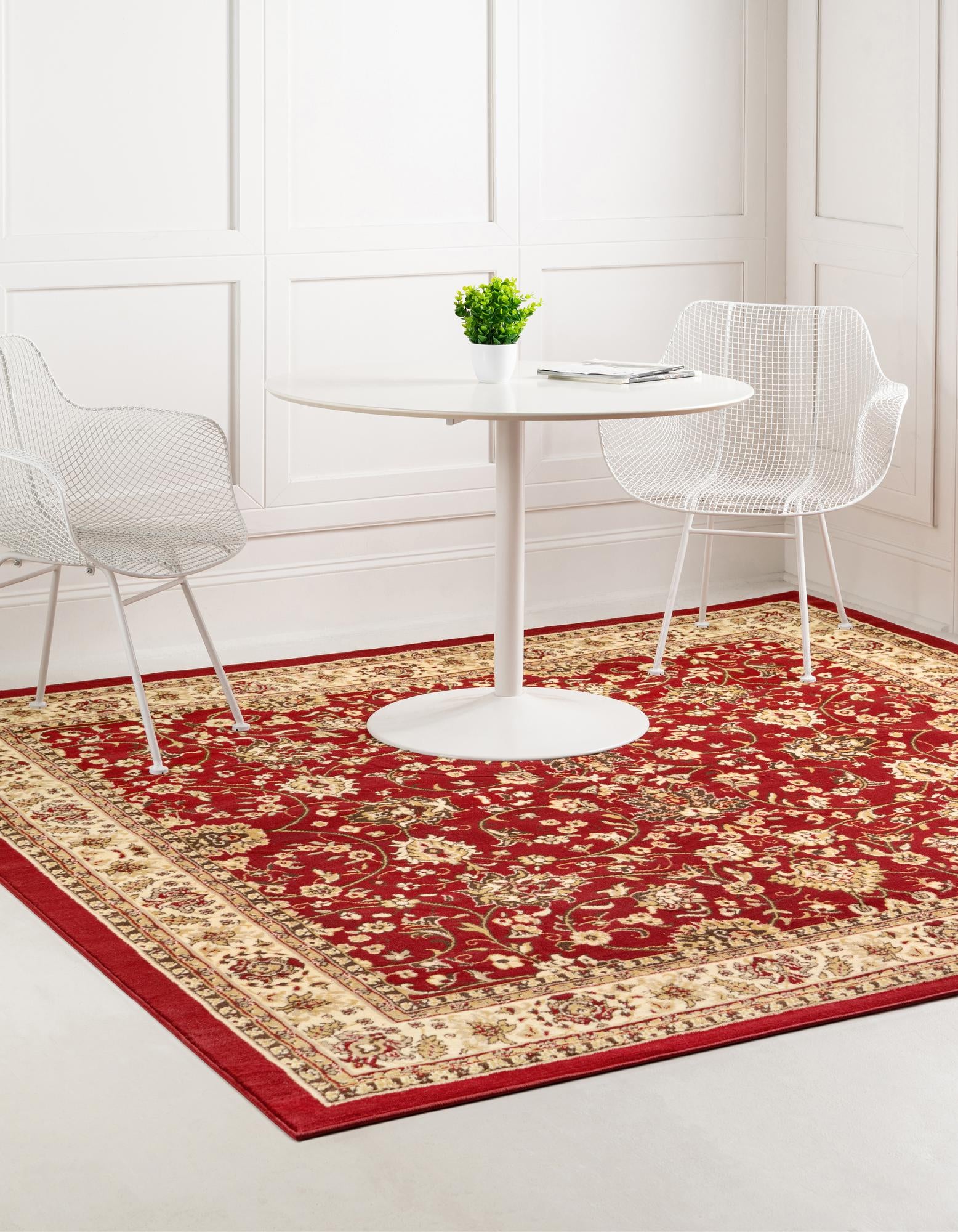 7' 10 x 7' 10 Kashan Design Square Rug