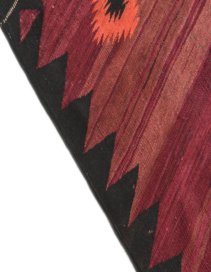 Detail image of 4' 4 x 4' 7  Hand Woven Kilim Afghan Wool Square Rug