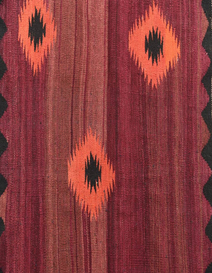 Detail image of 4' 4 x 4' 7  Hand Woven Kilim Afghan Wool Square Rug