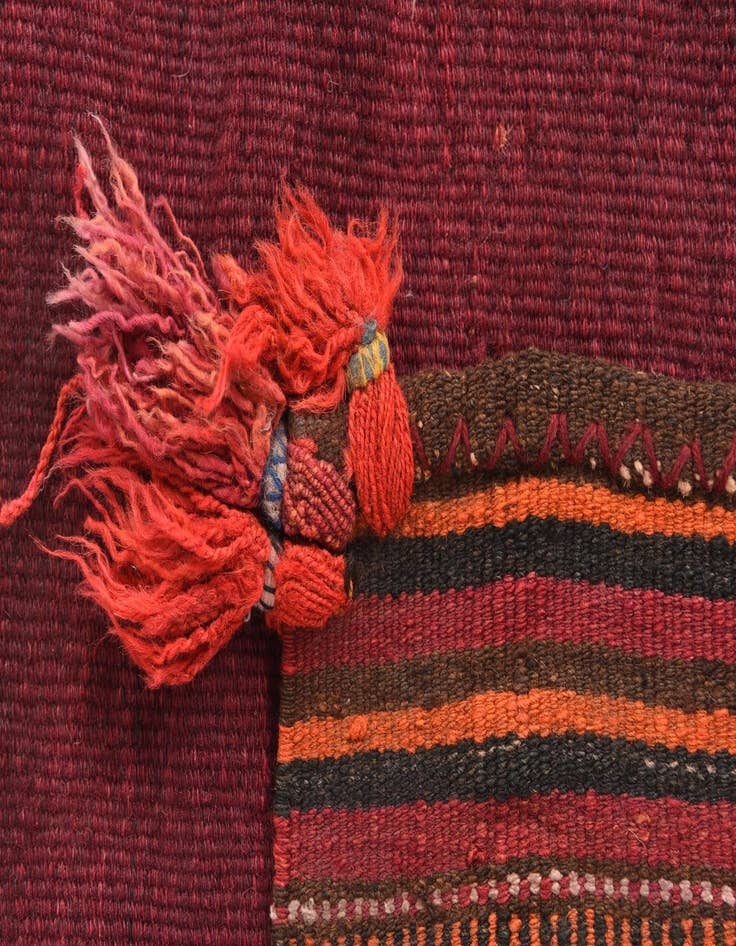 Detail image of 3' 4 x 3' 6  Hand Woven Kilim Afghan Wool Square Rug