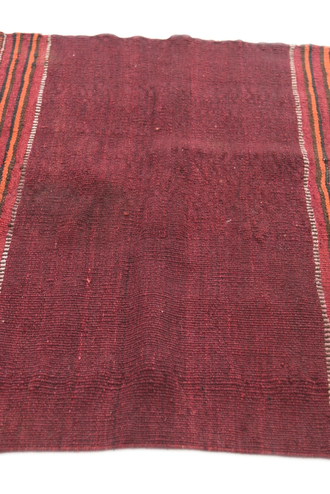 3' 4 x 3' 6 Hand Woven Kilim Afghan Wool Square Rug