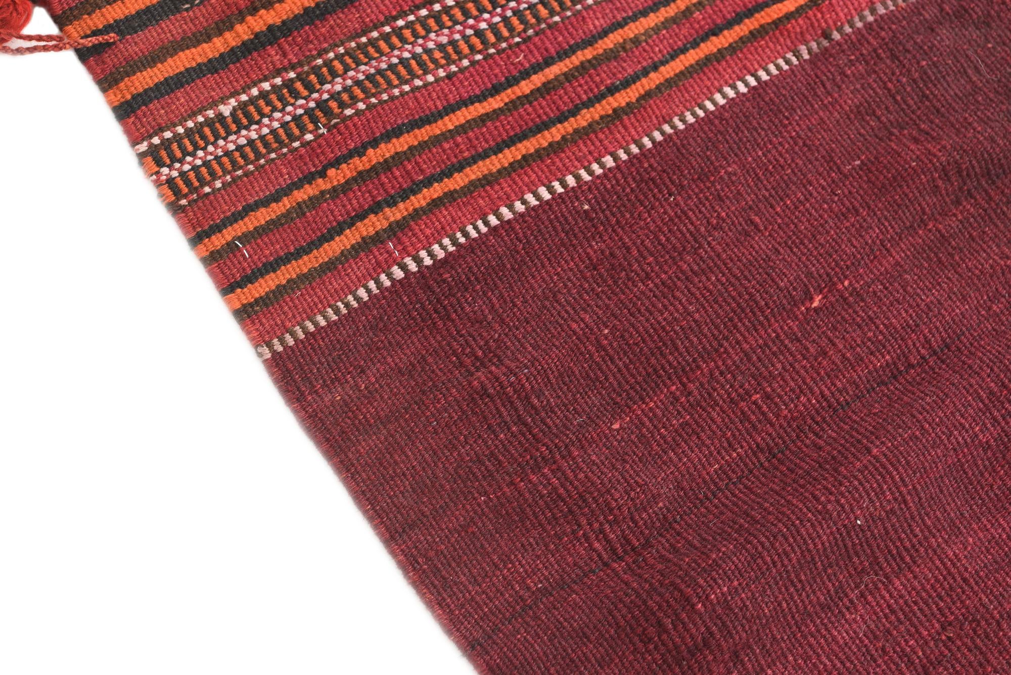 3' 4 x 3' 6 Hand Woven Kilim Afghan Wool Square Rug