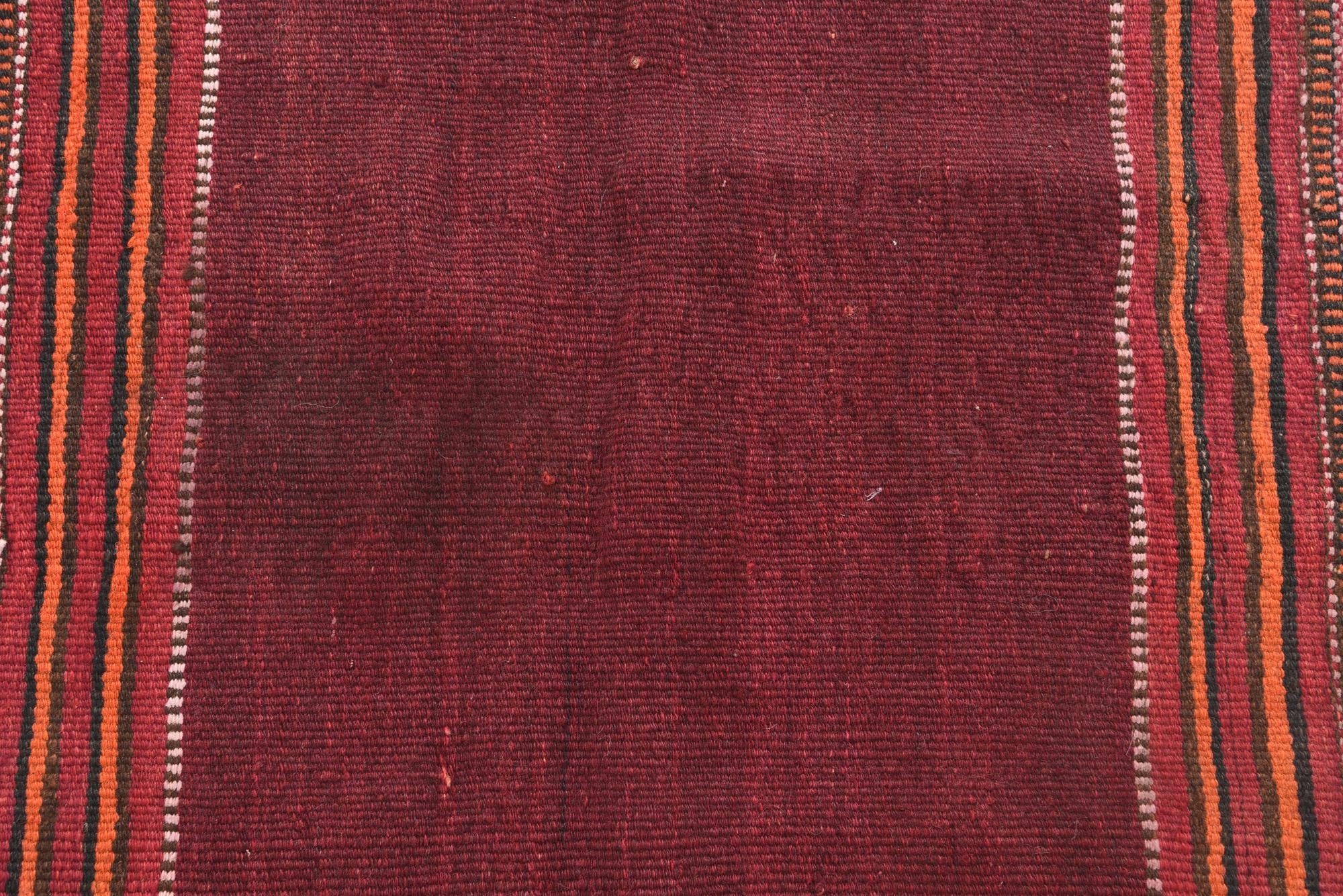 3' 4 x 3' 6 Hand Woven Kilim Afghan Wool Square Rug