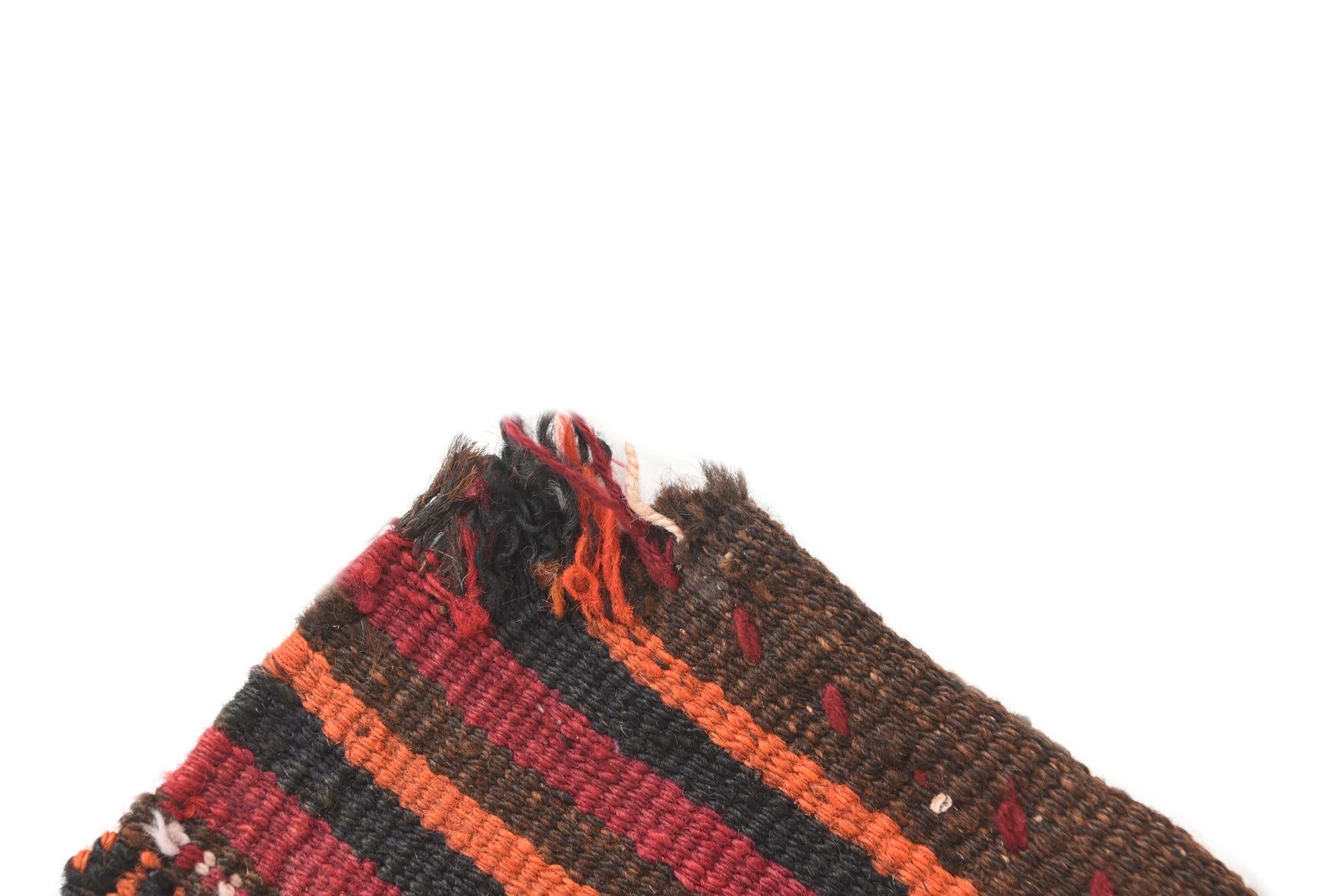 3' 4 x 3' 6 Hand Woven Kilim Afghan Wool Square Rug