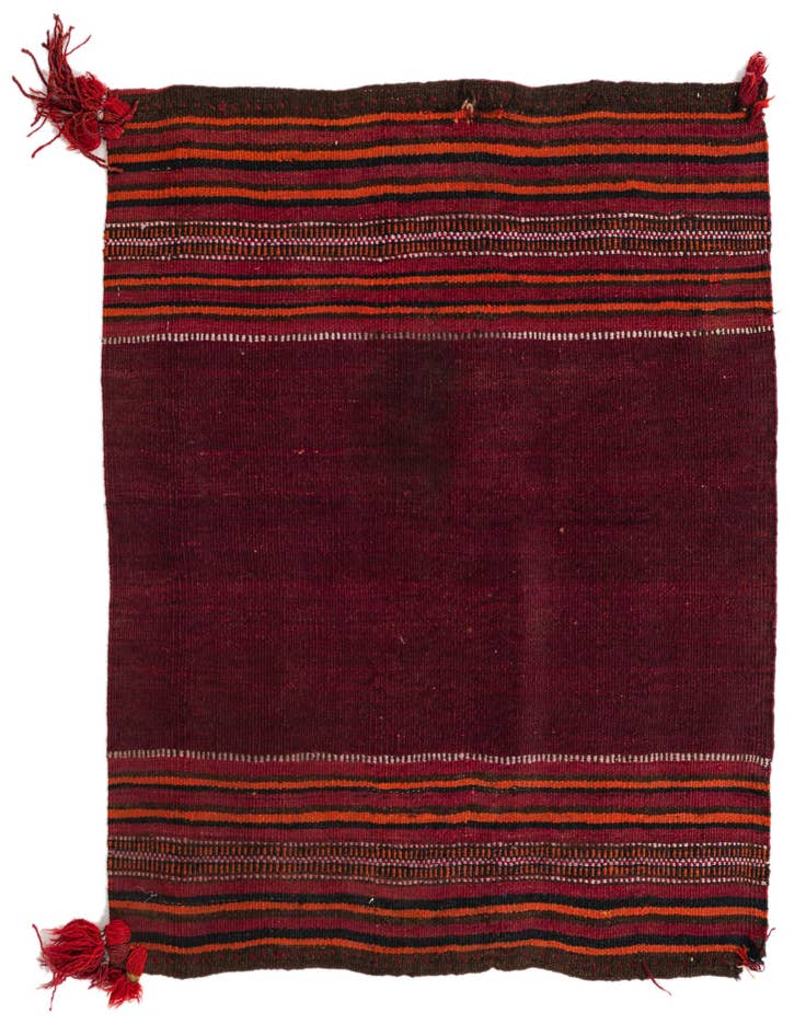 Detail image of 3' 4 x 3' 6 Hand Woven Kilim Afghan Wool Square Rug