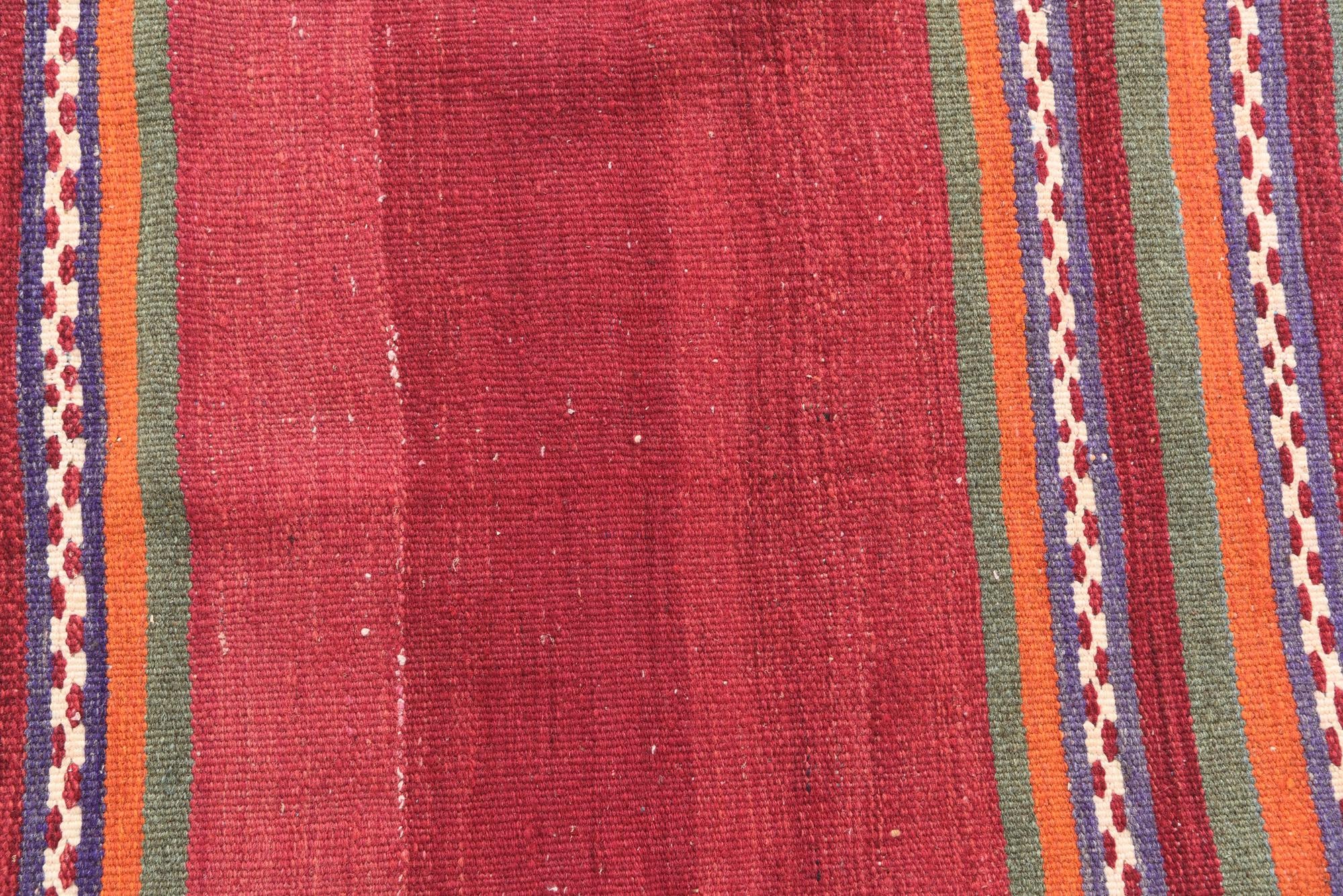 3' 7 x 3' 8 Hand Woven Kilim Afghan Wool Square Rug