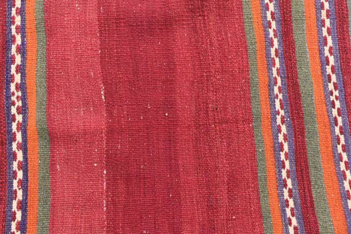 3' 7 x 3' 8 Hand Woven Kilim Afghan Wool Square Rug
