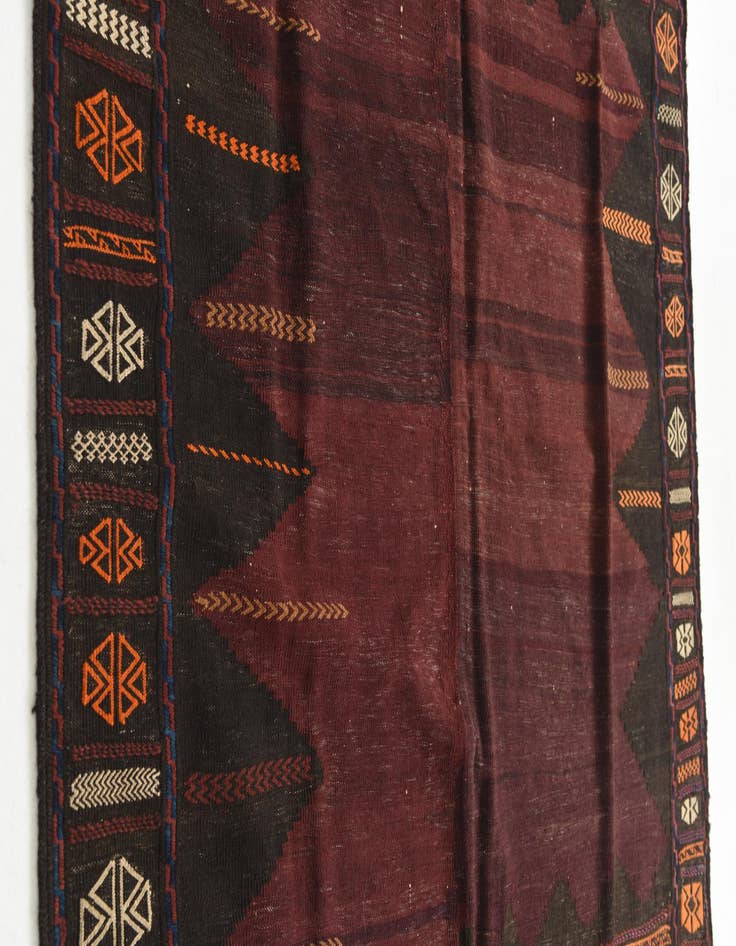 Detail image of 4' 2 x 4' 6  Hand Knotted Kilim Fars Persian Wool Square Rug