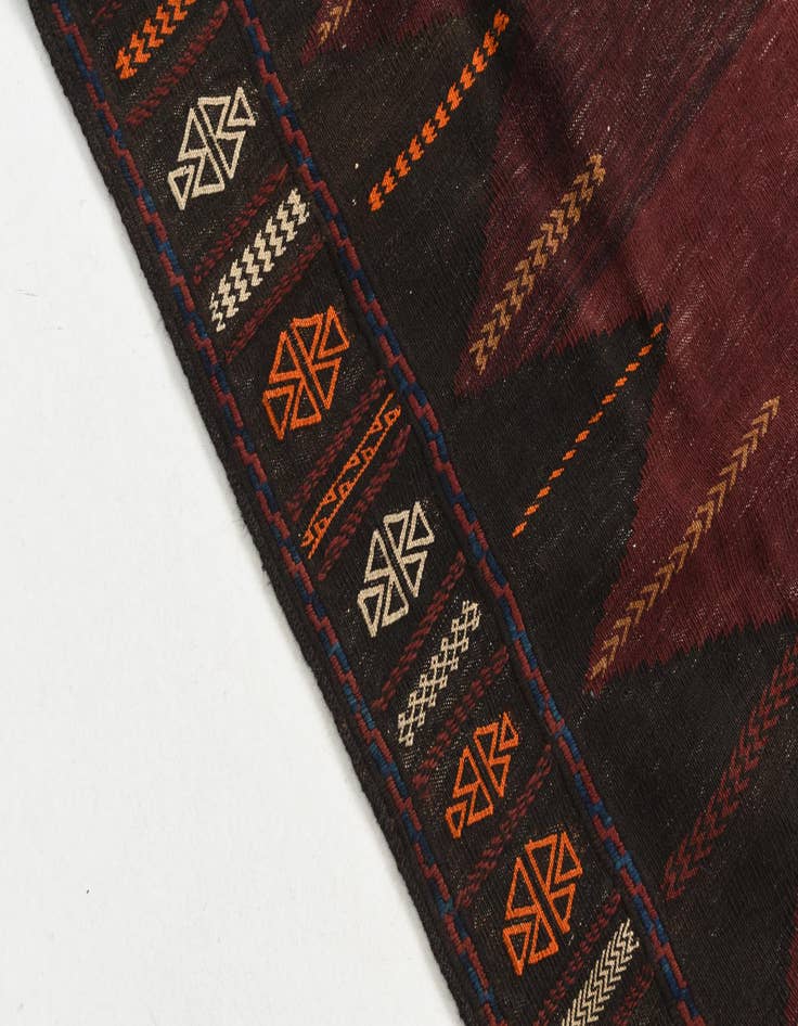 Detail image of 4' 2 x 4' 6  Hand Knotted Kilim Fars Persian Wool Square Rug