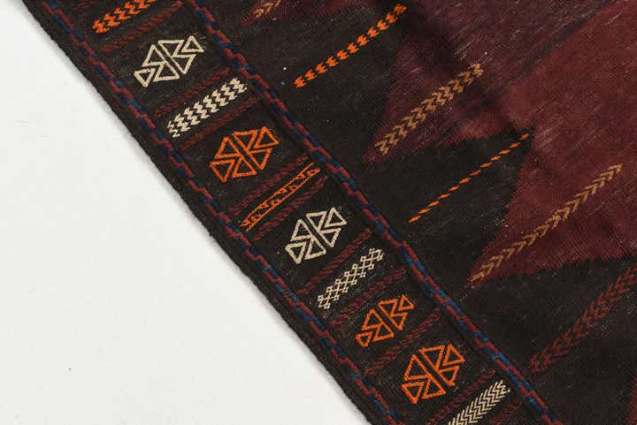 4' 2 x 4' 6 Hand Knotted Kilim Fars Persian Wool Square Rug