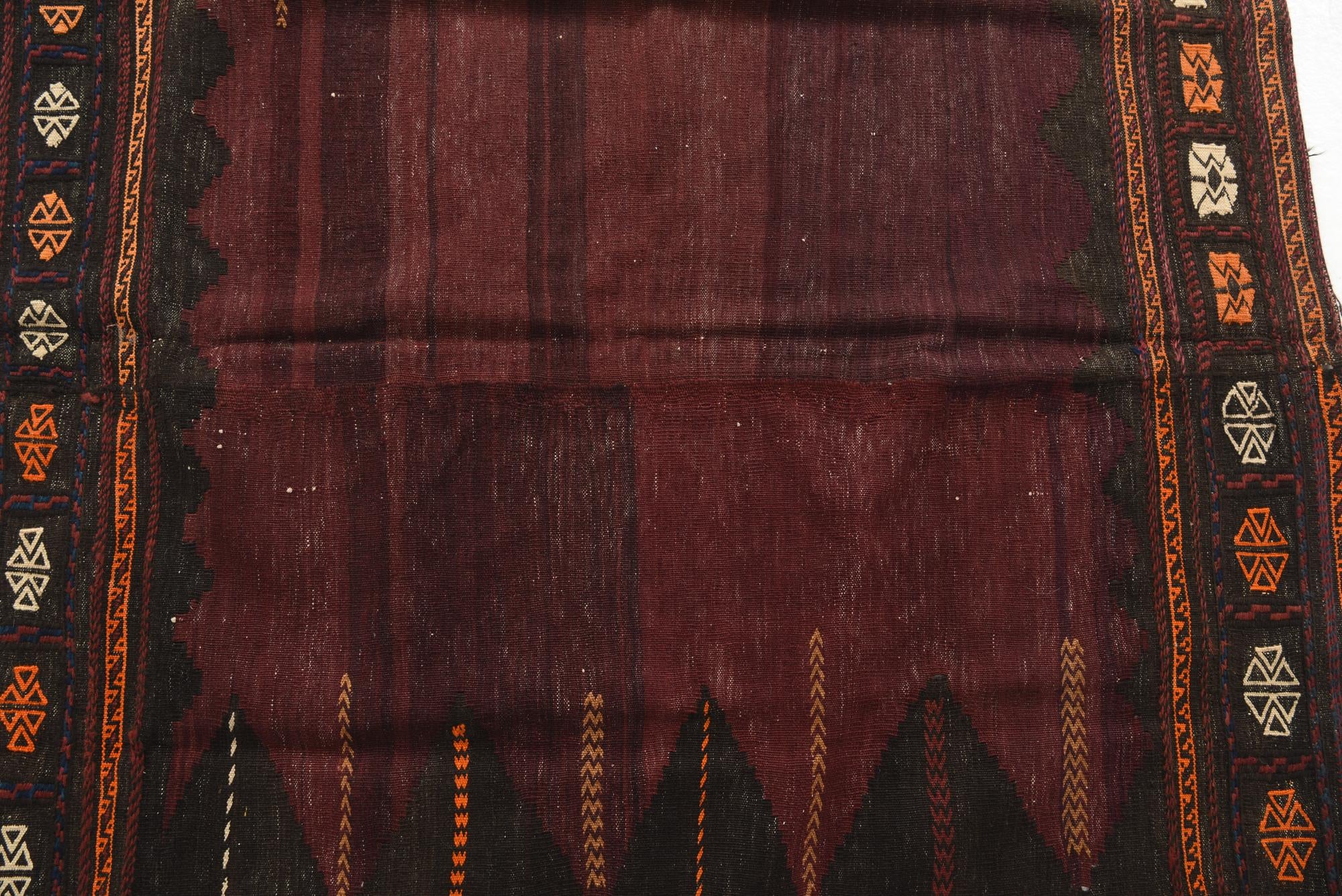 4' 2 x 4' 6 Hand Knotted Kilim Fars Persian Wool Square Rug