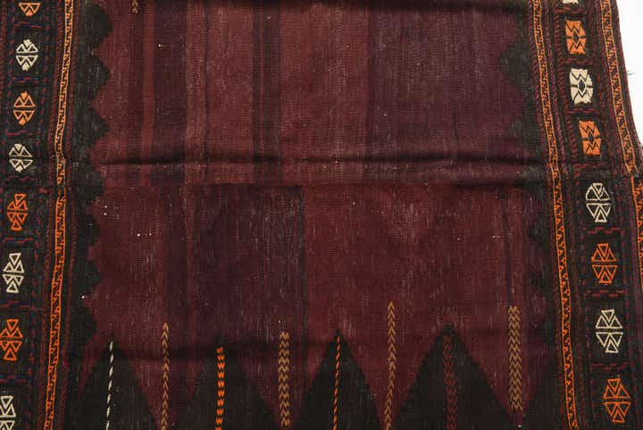 4' 2 x 4' 6 Hand Knotted Kilim Fars Persian Wool Square Rug
