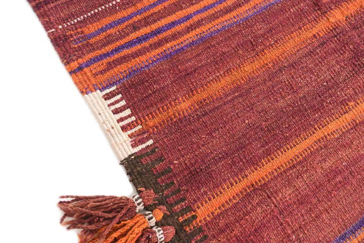 3' 5 x 3' 9 Hand Woven Kilim Fars Wool Square Rug