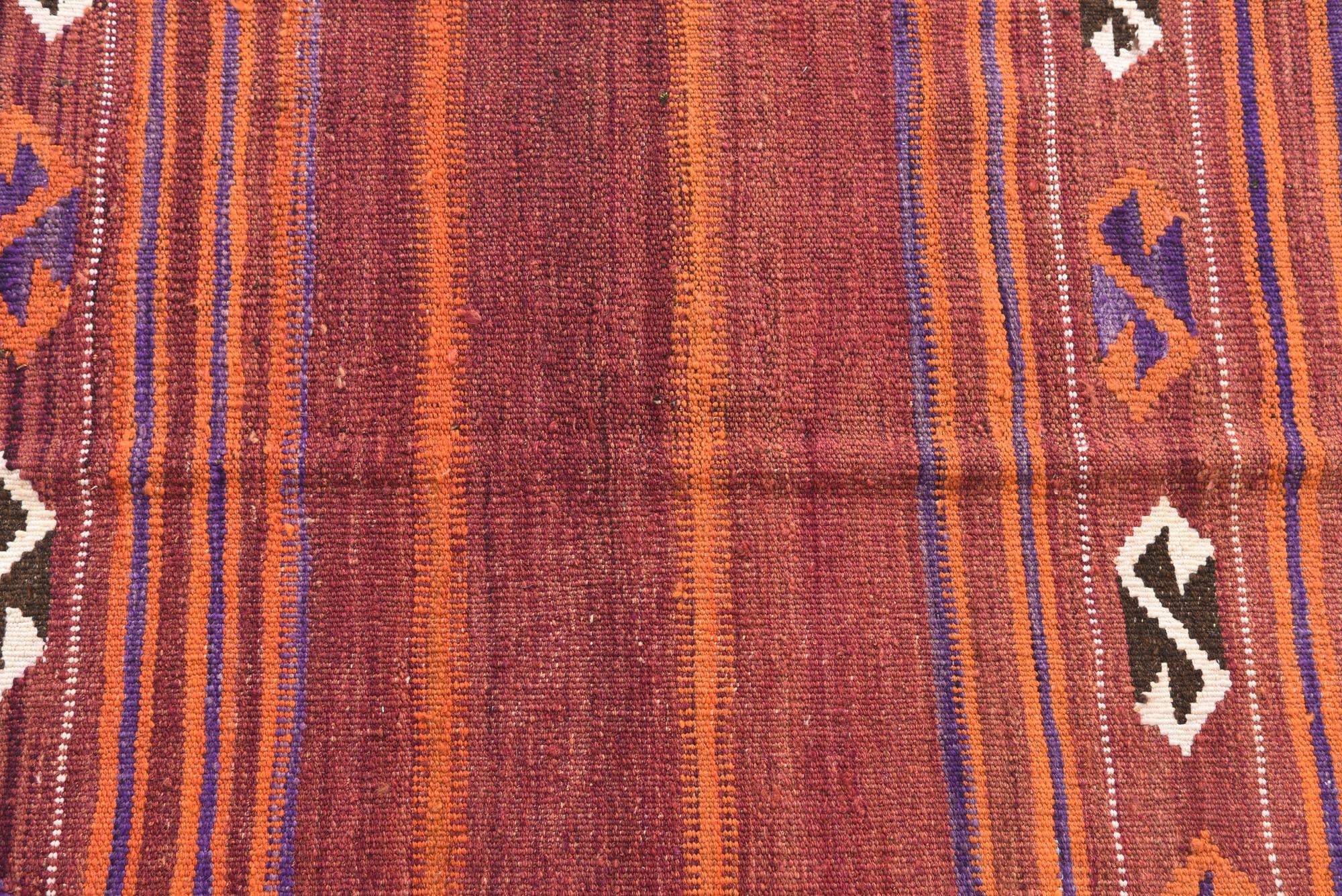 3' 5 x 3' 9 Hand Woven Kilim Fars Wool Square Rug