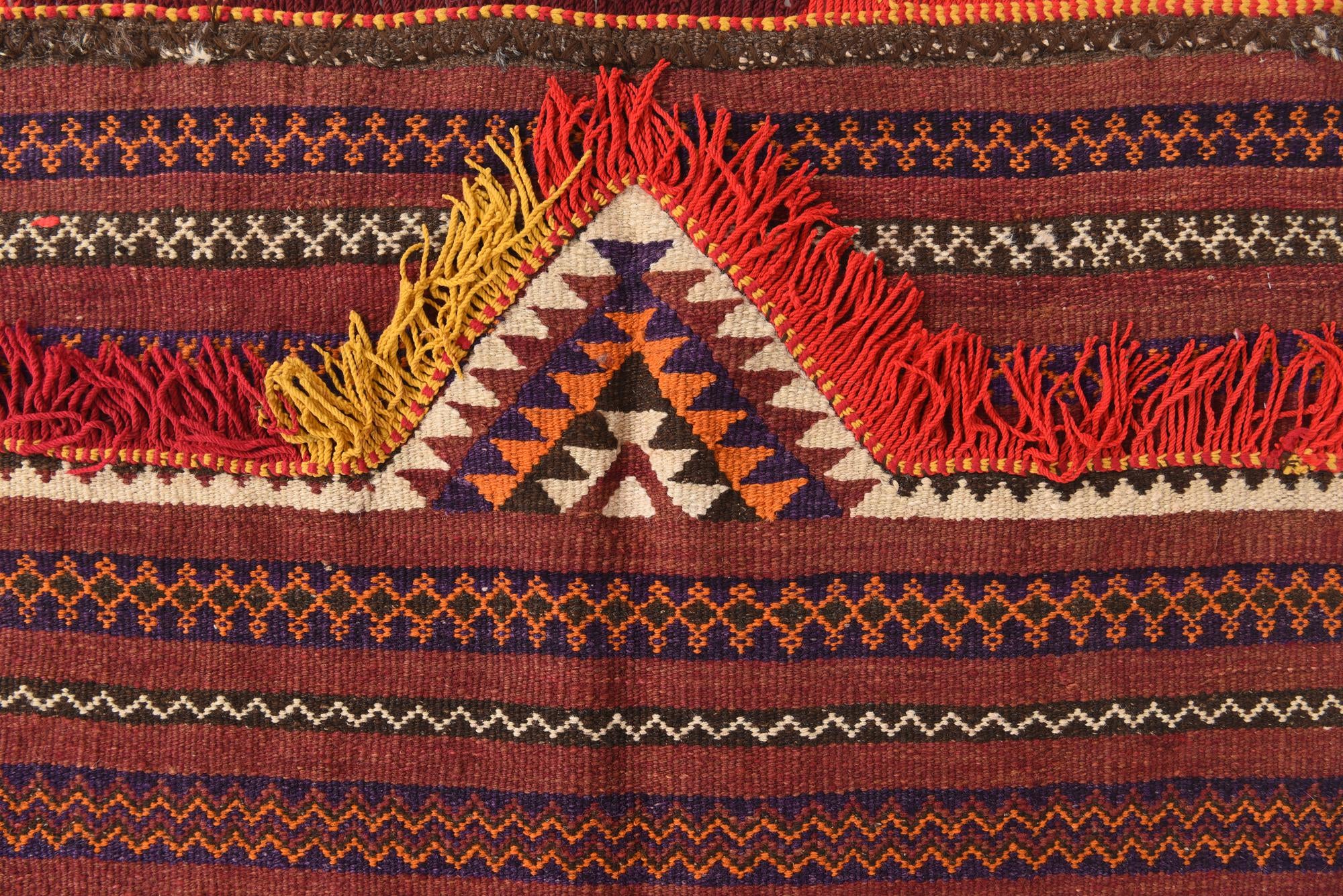 3' 1 x 4' Hand Woven Kilim Fars Wool Square Rug