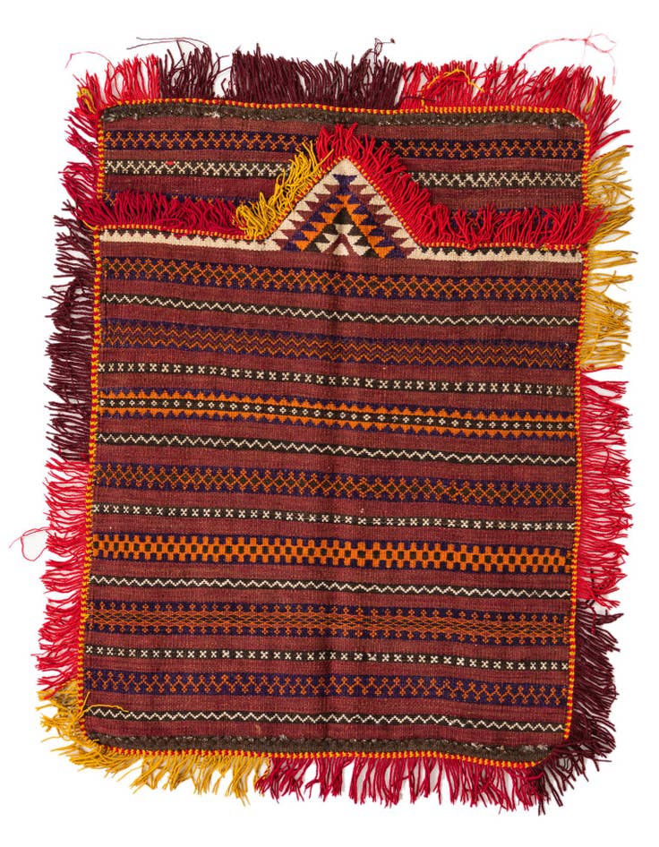 Detail image of 3' 1 x 4' Hand Woven Kilim Fars Wool Square Rug