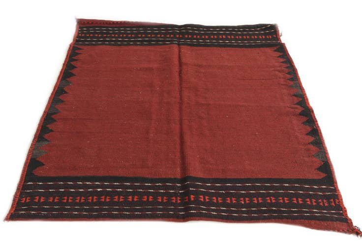 Detail image of 4' 3 x 4' 5 Hand Woven Kilim Fars Wool Square Rug