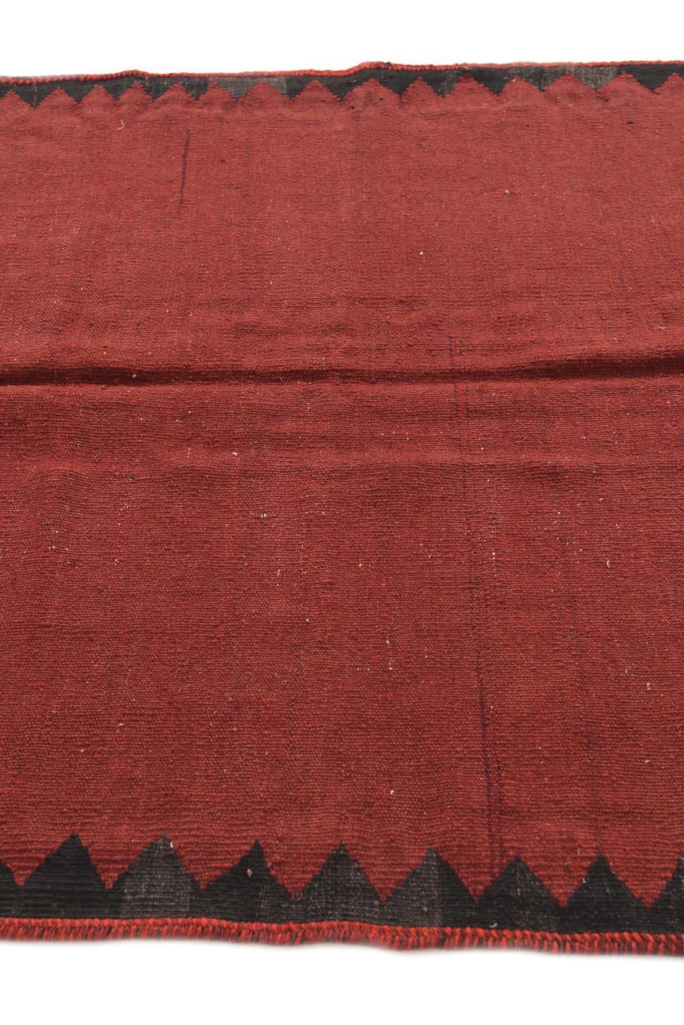 4' 3 x 4' 5 Hand Woven Kilim Fars Wool Square Rug