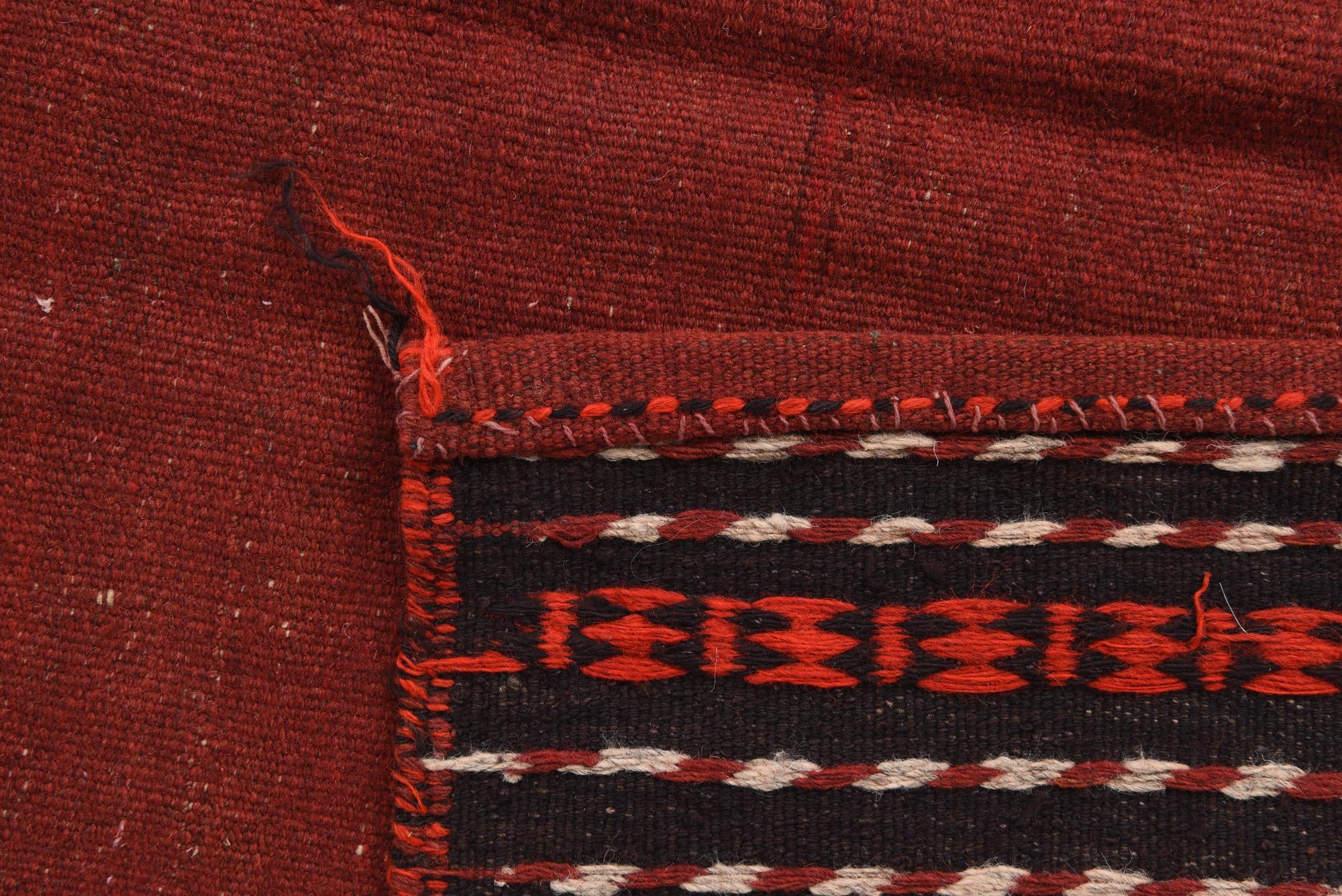 4' 3 x 4' 5 Hand Woven Kilim Fars Wool Square Rug