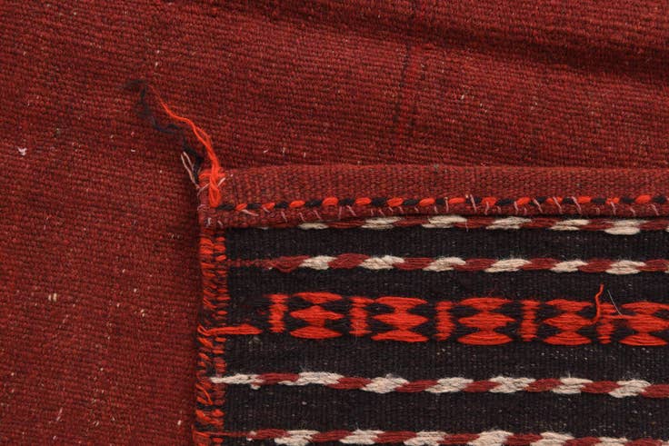 Detail image of 4' 3 x 4' 5 Hand Woven Kilim Fars Wool Square Rug